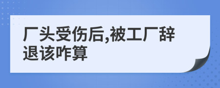 厂头受伤后,被工厂辞退该咋算