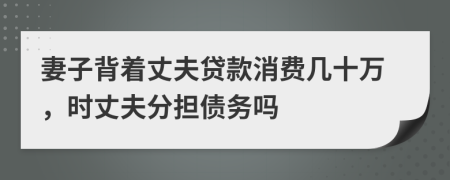 妻子背着丈夫贷款消费几十万，时丈夫分担债务吗