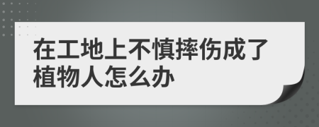 在工地上不慎摔伤成了植物人怎么办