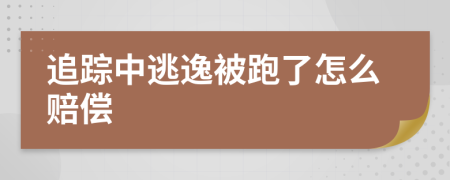 追踪中逃逸被跑了怎么赔偿