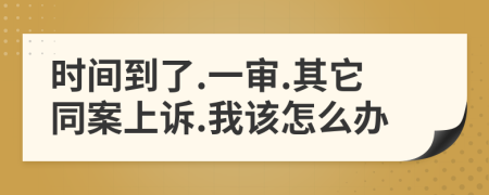 时间到了.一审.其它同案上诉.我该怎么办