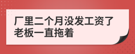 厂里二个月没发工资了老板一直拖着