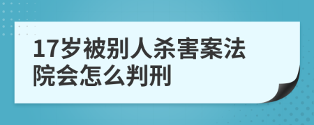 17岁被别人杀害案法院会怎么判刑
