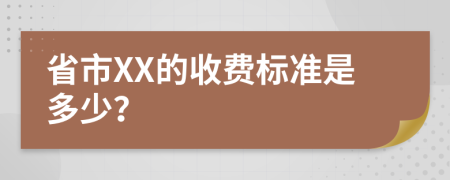 省市XX的收费标准是多少？