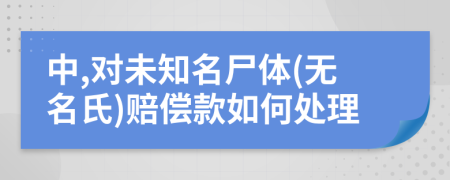 中,对未知名尸体(无名氏)赔偿款如何处理