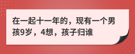 在一起十一年的，现有一个男孩9岁，4想，孩子归谁