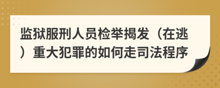 监狱服刑人员检举揭发（在逃）重大犯罪的如何走司法程序