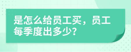 是怎么给员工买，员工每季度出多少？