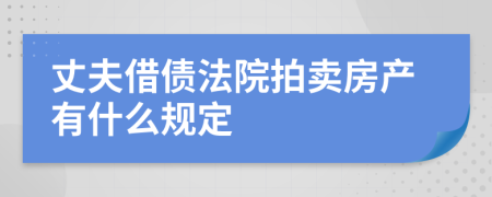 丈夫借债法院拍卖房产有什么规定