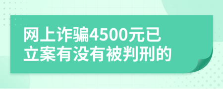 网上诈骗4500元已立案有没有被判刑的