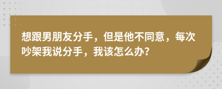 想跟男朋友分手，但是他不同意，每次吵架我说分手，我该怎么办？