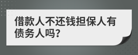 借款人不还钱担保人有债务人吗？