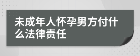 未成年人怀孕男方付什么法律责任