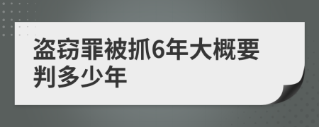 盗窃罪被抓6年大概要判多少年