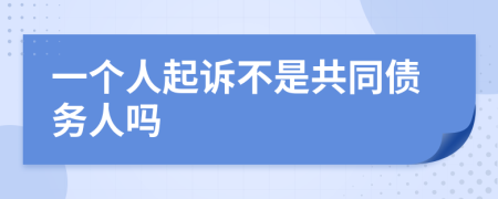 一个人起诉不是共同债务人吗