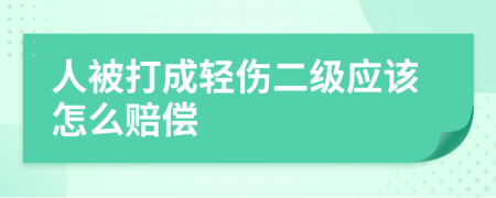 人被打成轻伤二级应该怎么赔偿