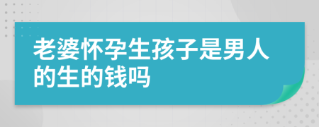 老婆怀孕生孩子是男人的生的钱吗