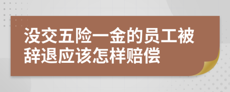 没交五险一金的员工被辞退应该怎样赔偿