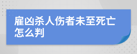 雇凶杀人伤者未至死亡怎么判