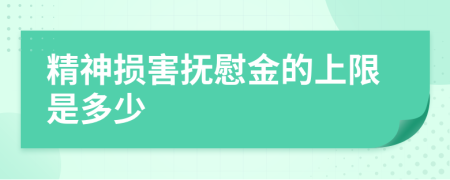 精神损害抚慰金的上限是多少