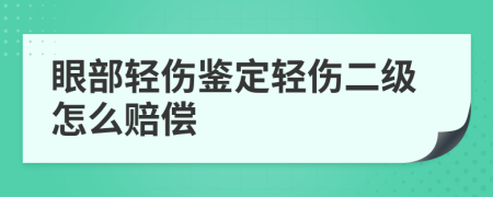 眼部轻伤鉴定轻伤二级怎么赔偿