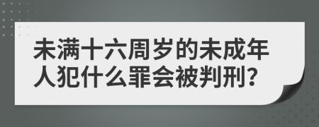 未满十六周岁的未成年人犯什么罪会被判刑？