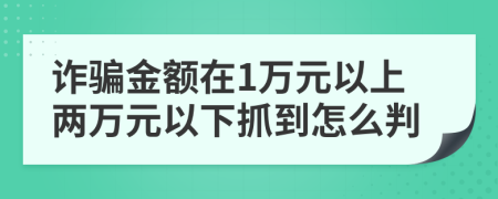 诈骗金额在1万元以上两万元以下抓到怎么判