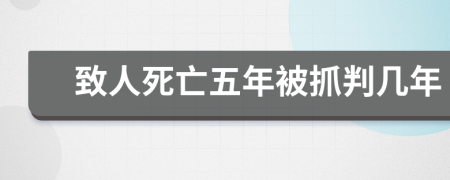 致人死亡五年被抓判几年