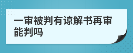 一审被判有谅解书再审能判吗