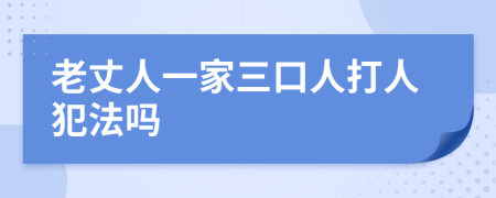 老丈人一家三口人打人犯法吗