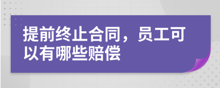 提前终止合同，员工可以有哪些赔偿