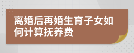 离婚后再婚生育子女如何计算抚养费