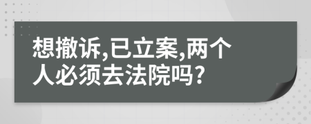 想撤诉,已立案,两个人必须去法院吗?