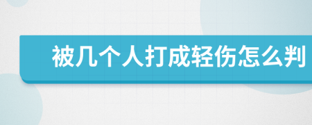 被几个人打成轻伤怎么判