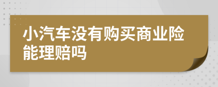 小汽车没有购买商业险能理赔吗