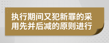 执行期间又犯新罪的采用先并后减的原则进行