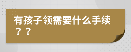 有孩子领需要什么手续？？