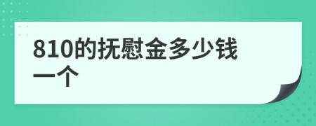 810的抚慰金多少钱一个