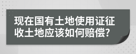 现在国有土地使用证征收土地应该如何赔偿?