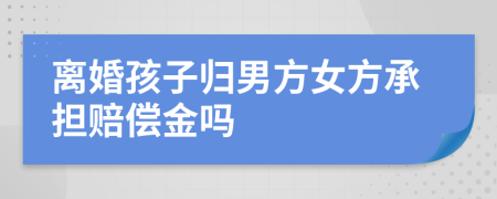 离婚孩子归男方女方承担赔偿金吗