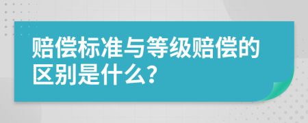 赔偿标准与等级赔偿的区别是什么？