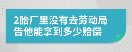 2胎厂里没有去劳动局告他能拿到多少赔偿