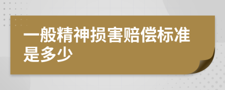 一般精神损害赔偿标准是多少