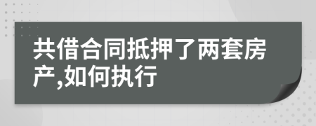 共借合同抵押了两套房产,如何执行