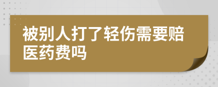 被别人打了轻伤需要赔医药费吗