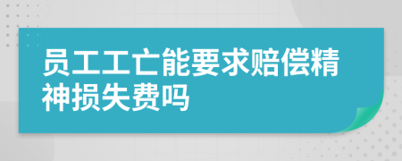 员工工亡能要求赔偿精神损失费吗