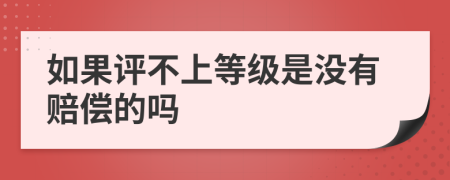 如果评不上等级是没有赔偿的吗