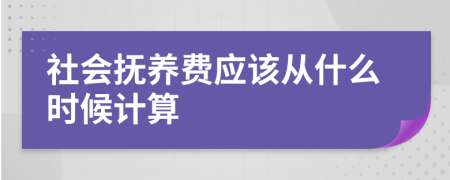 社会抚养费应该从什么时候计算
