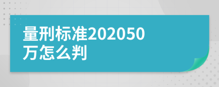 量刑标准202050万怎么判