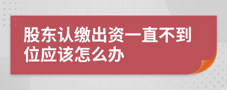 股东认缴出资一直不到位应该怎么办